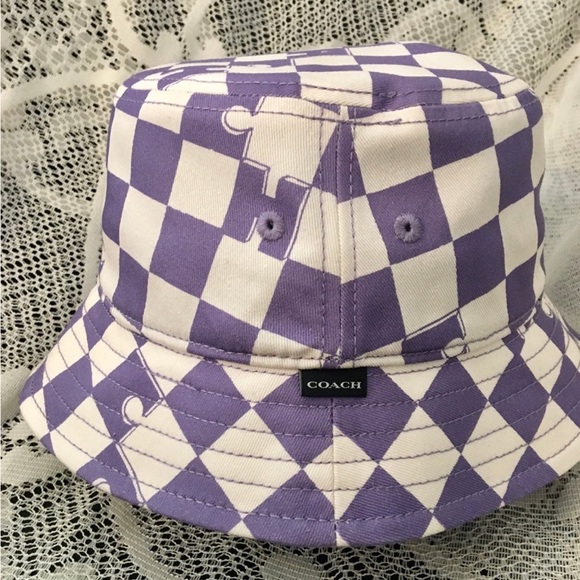 NWT Coach Checkerboard Print Bucket Hat - Picture 4 of 10